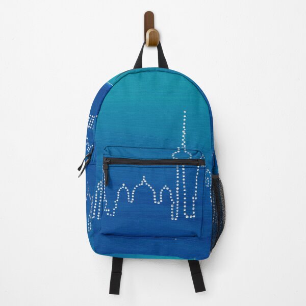 Item preview, Berlin Skyline in Dot Art on Blue Gradient Background designed and sold by nabeArtist.