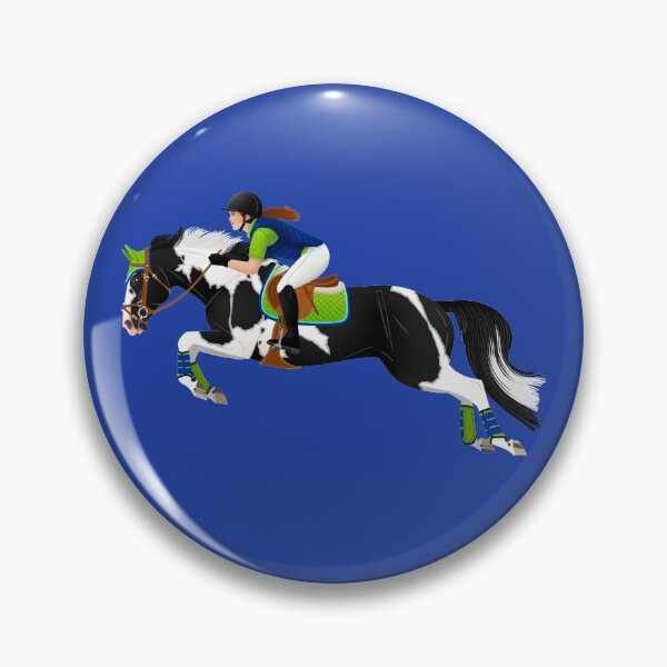 Item preview, Black Pinto Cross Country Horse - Equine Rampaige designed and sold by equinerampaige.