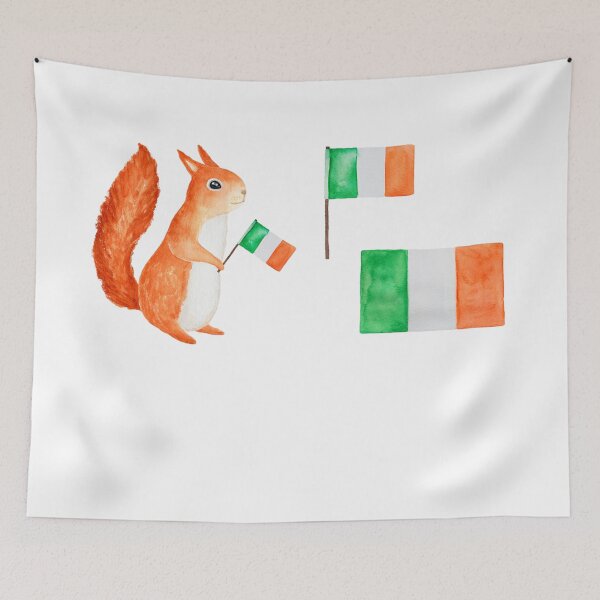 Item preview, Irish flags squirrel  designed and sold by zanbo.