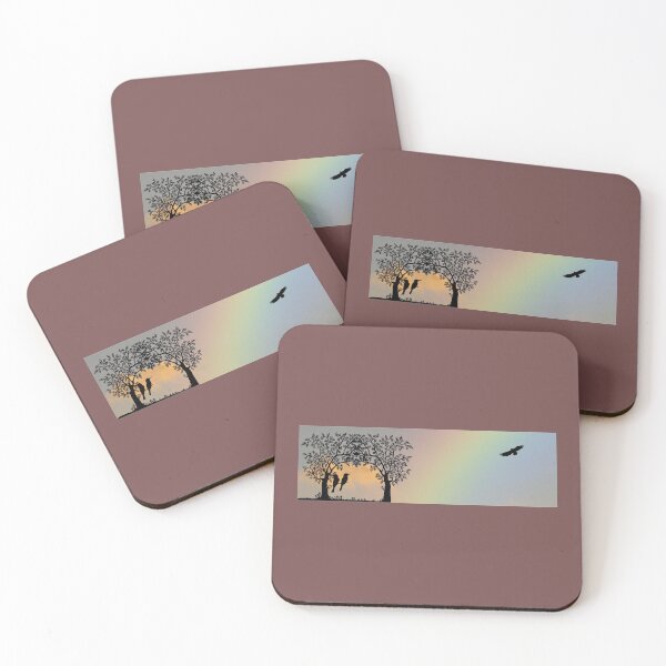 Item preview, Black birds enjoying a rainbow ! designed and sold by Byoudesigns.