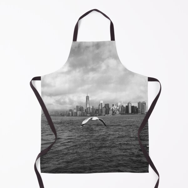 Item preview, Seagull Flying Over the Hudson River - One World Trade Center - New York City - NYC - In Black and White designed and sold by Christina Boiardi.