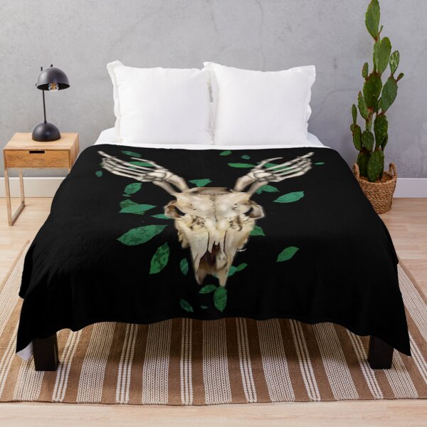 Item preview, Skeleton hand deer skull designed and sold by ArtHypnotic.