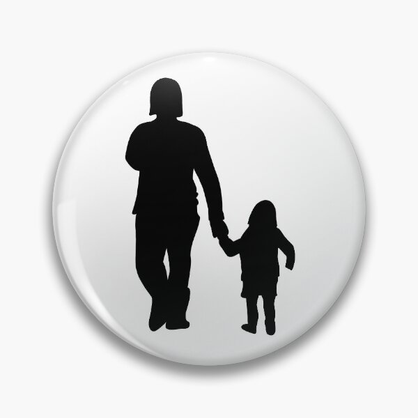 Item preview, Mother and Daughter Walk Holding Hands Silhouette designed and sold by PrileyRileyArt.