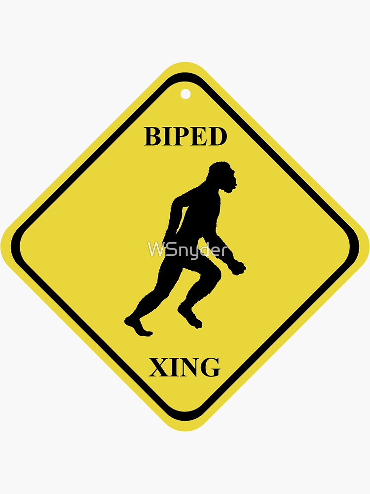 "BIPED XING Street Sign" Sticker for Sale by WSnyder Redbubble