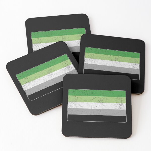 Item preview, Distressed Aromantic Pride Flag designed and sold by Patrick Hiller.
