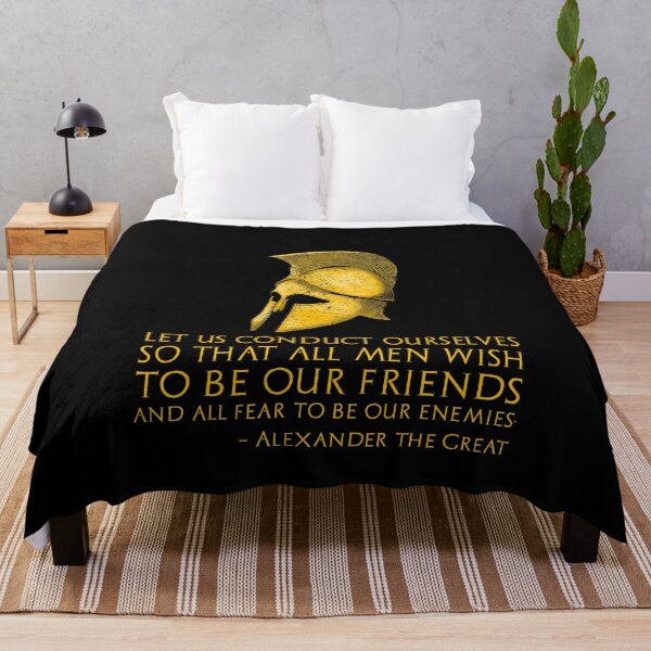 Item preview, Alexander The Great - Ancient Greek History Quote - Let us conduct ourselves so that all men wish to be our friends and all fear to be our enemies.  designed and sold by Styrman.