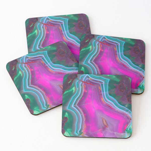 Item preview, Hot Pink Rainbow Geode Slice designed and sold by mycrystalvision.
