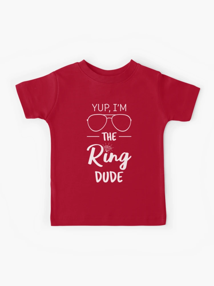 Kids Kids Yup I'm The Ring Dude T-Shirt | Boys Wedding Bearer Tee Kids Kids Yup I'm The Ring Dude T-Shirt | Boys Wedding Bearer Tee