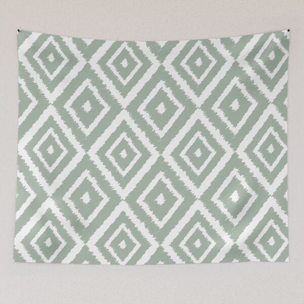 Item preview, Sage Green Fractured Diamond Geometric Pattern designed and sold by thelustrous.