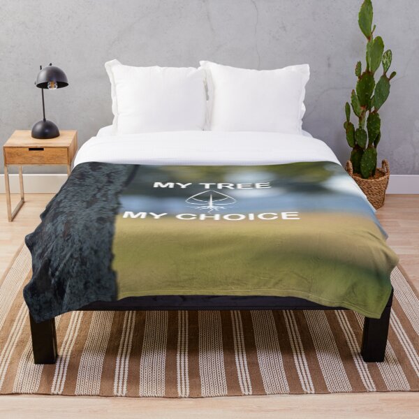 Item preview, Blanket for dendrologist and tree lovers "MY TREE MY CHOICE". designed and sold by Florentinus.