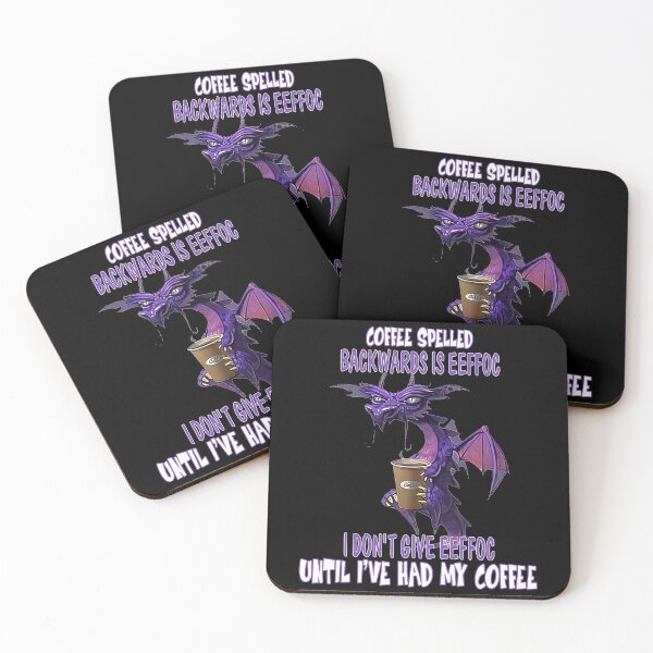 Item preview, Dragon Coffee Spelled Backwards Is Eeffoc designed and sold by Maxartdesigns.