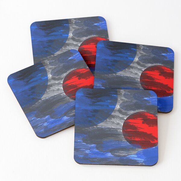 Item preview, Red and Blue Planet designed and sold by headtrackerart.