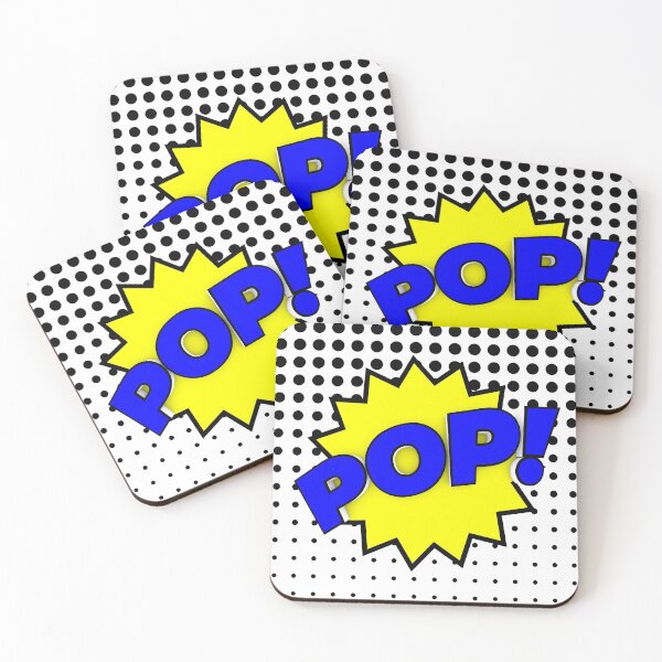 Item preview, Pop! Op Art Comic Inspired Burst Yellow Blue Black Dots designed and sold by hyproinc.