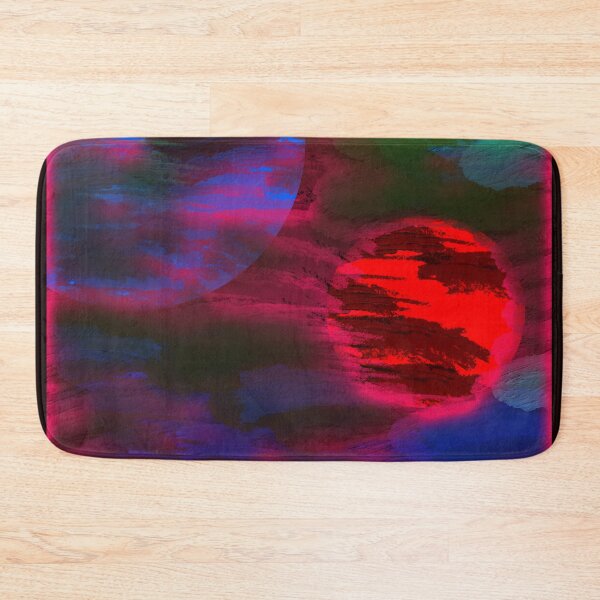Item preview, Blue and Red Neon Planets designed and sold by headtrackerart.
