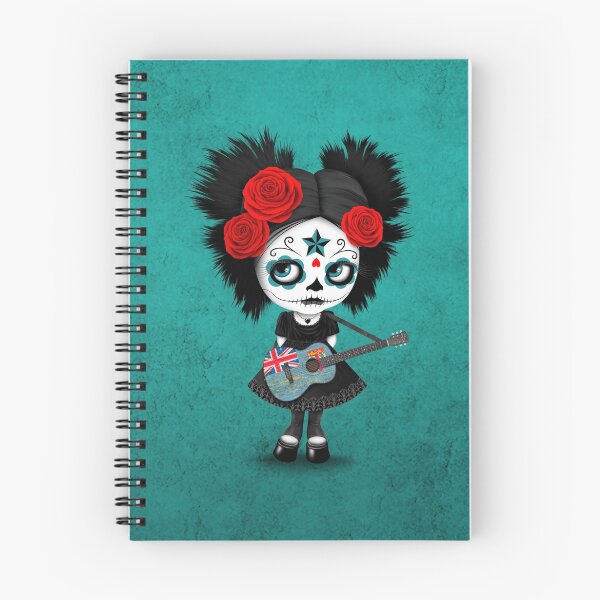 Item preview, Sugar Skull Girl Playing Fiji Flag Guitar designed and sold by JeffBartels.