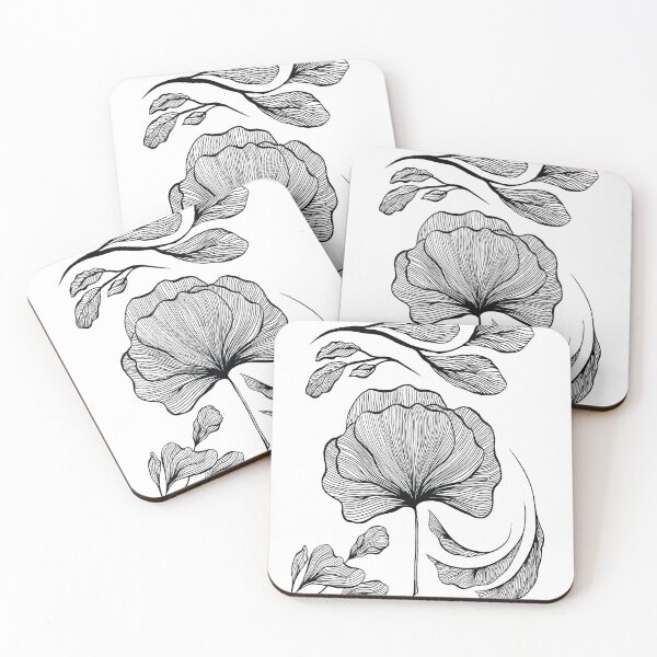 Aperçu de l'œuvre Oeuvre de plantes en noir et blanc créée et vendue par Leous.