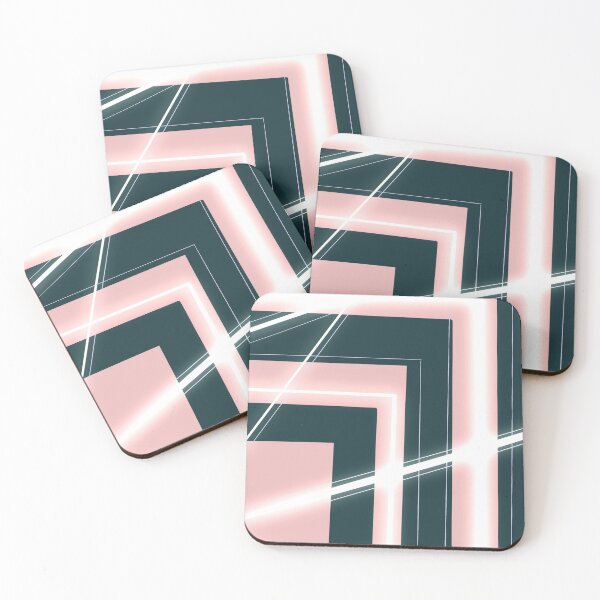 Item preview, geometric pink and green line pattern designed and sold by Nicfearn86.