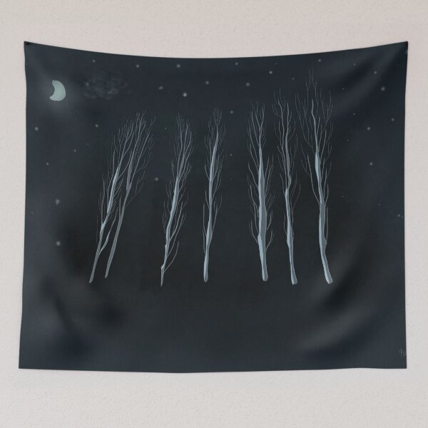 Item preview, Starry night in a poplar lane  designed and sold by tagvi.