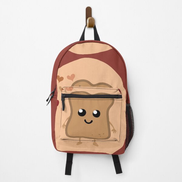 Item preview,  diseño en mosaico pan feliz kawaii con corazones en fondo marron designed and sold by TallyS4.