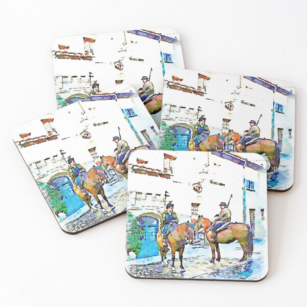Item preview, Barbarano Romano: two men on horseback designed and sold by Giuseppe Cocco.