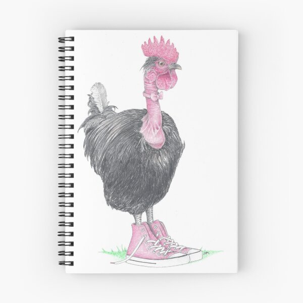 Item preview, Naked Neck Chicken in High Tops designed and sold by JimsBirds.