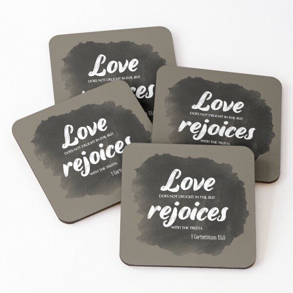 Item preview, 1 Corinthians 13:6 | Love does not delight in evil but rejoices with the truth. designed and sold by Mandarkhahaha.