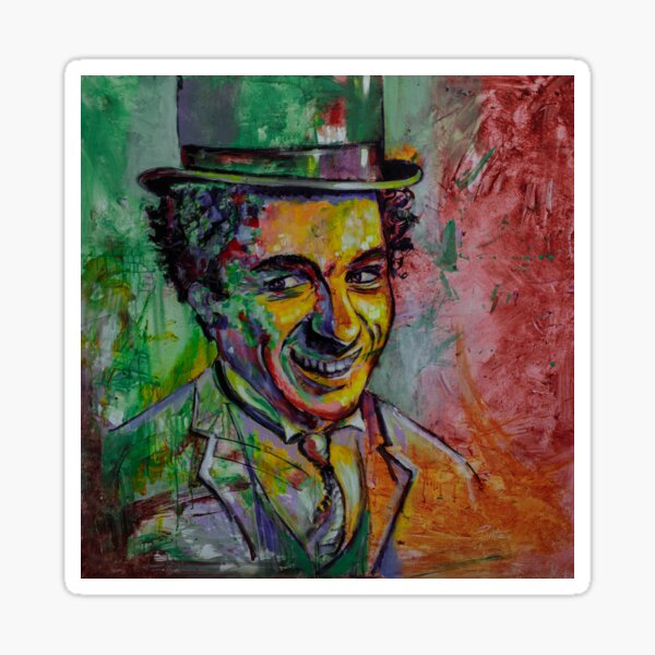 Charly Chaplin Pegatina