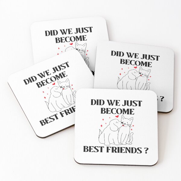 Item preview, Did We Just Become Best Friends ? - Cute Cat and Dog  designed and sold by Sansmalice.
