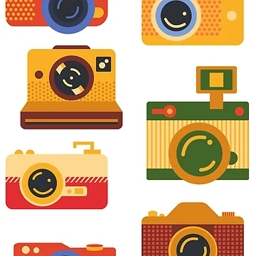 Artwork thumbnail, Retro Camera Pattern by Pique-Interest