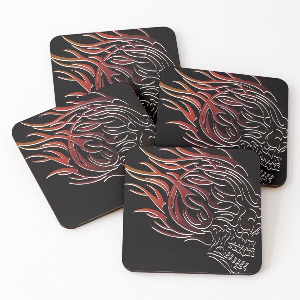 Item preview, Embossed flaming skull designed and sold by shane62.