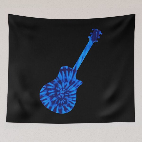 Item preview, Blue Spiral Tie Dye Dreadnought Acoustic Guitar designed and sold by ILoveTieDye.