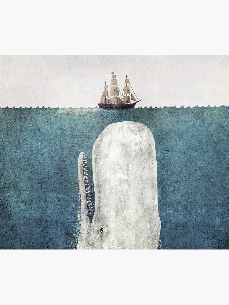 Thumbnail 5 of 5, Shower Curtain, The White Whale designed and sold by TerryFan.