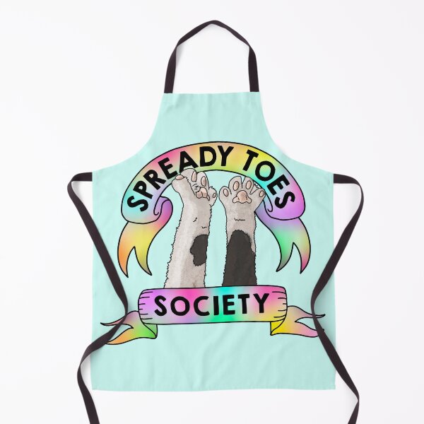 Item preview, Spready Toes Society | Cute Cat Paws Toebeans Feet Stretch | Rainbow Ribbon Banner designed and sold by theBlueKazoo.