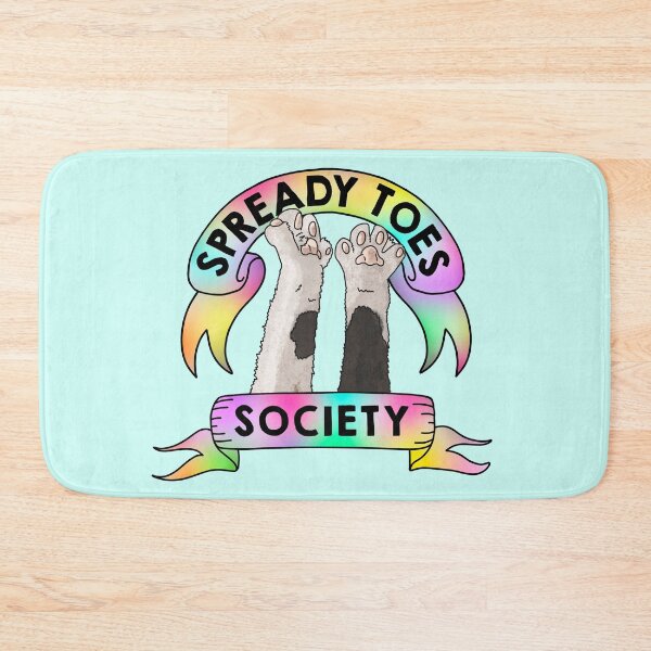 Item preview, Spready Toes Society | Cute Cat Paws Toebeans Feet Stretch | Rainbow Ribbon Banner  designed and sold by theBlueKazoo.