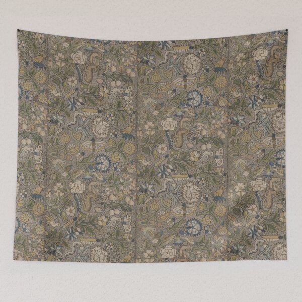 Item preview, Ancient British London Fabric Weave Queen flower bird designed and sold by Midwest-Goods.