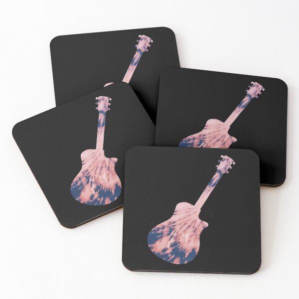 Item preview, Peach Bleach Tie Dye Dreadnought Acoustic Guitar designed and sold by ILoveTieDye.
