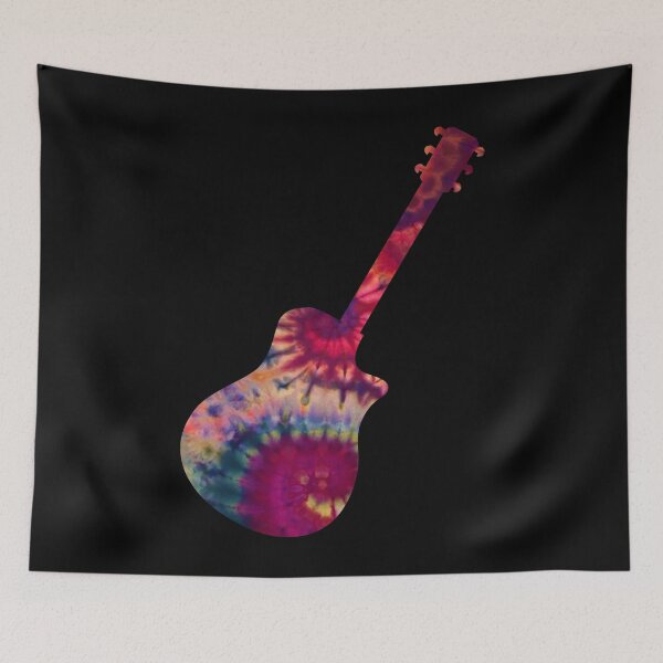 Item preview, Rainbow Jewel Tone Tie Dye Dreadnought Acoustic Guitar designed and sold by ILoveTieDye.