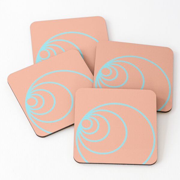 Item preview, Salmon | Golden Ratio Circles designed and sold by Wallpacas.
