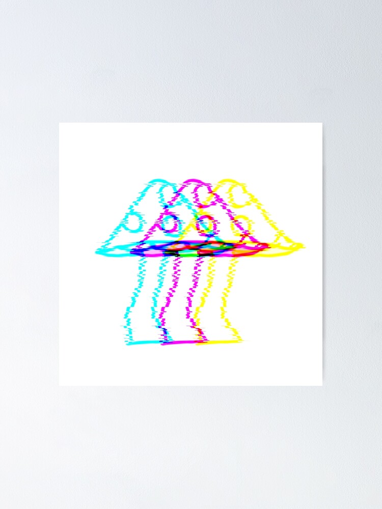 "Mushroom glitch" Poster by Buttercupcute Redbubble