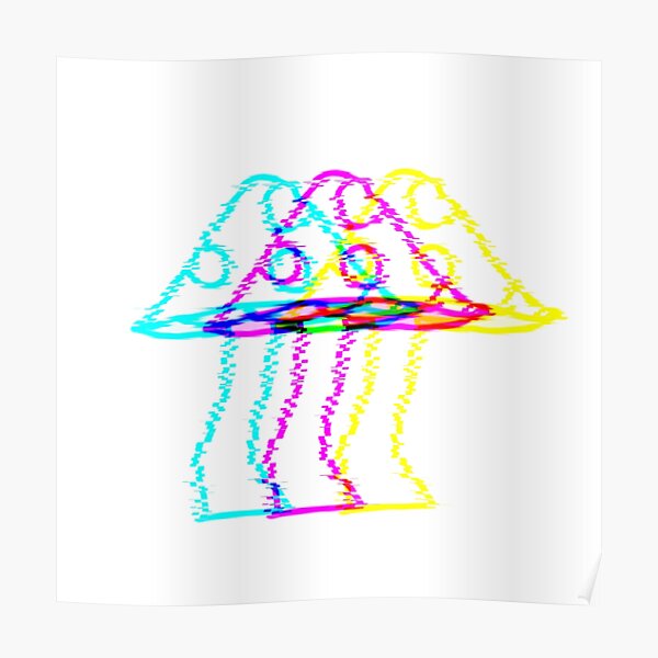 "Mushroom glitch" Poster by Buttercupcute Redbubble