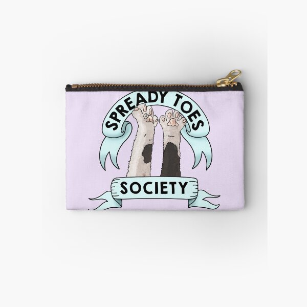 Item preview, Spready Toes Society | Cute Cat Paws Toebeans Feet Stretch | Pastel Blue Ribbon Banner  designed and sold by theBlueKazoo.