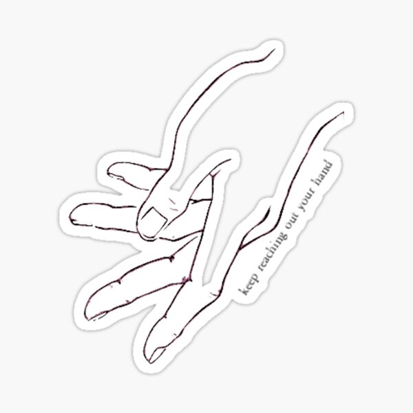 Reaching Hand Stickers Redbubble