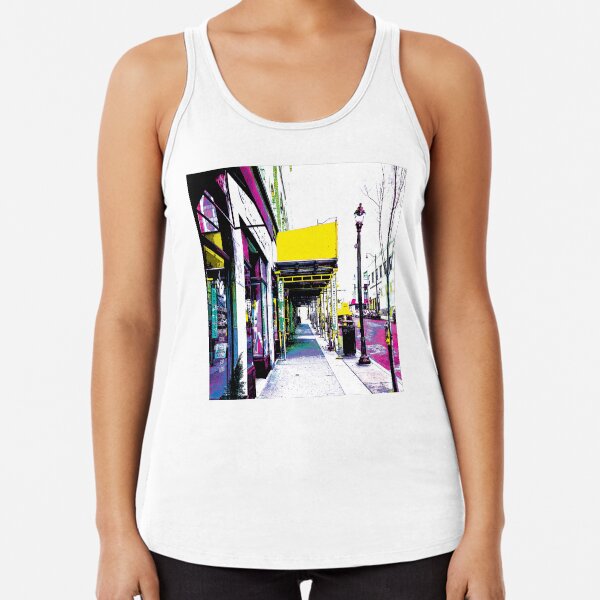 sidewalk scene Racerback Tank Top