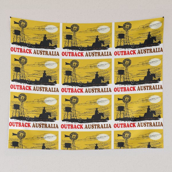 Item preview, Outback Australia stockman on horse silhouette design designed and sold by Al Benge.