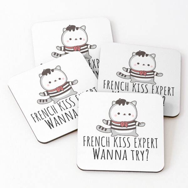 Item preview, French Kiss Expert Wanna Try? - Cute French Cat designed and sold by Sansmalice.