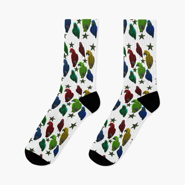 Item preview, Parrot Pattern with green stars surrounding them designed and sold by Outside4Walls.