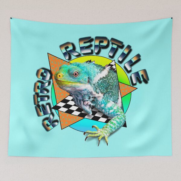Item preview, Retro Reptile | Blue Iguana | Funny 80s Herper Herping Design designed and sold by theBlueKazoo.