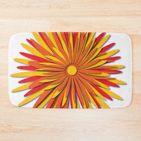 Item preview, Messy flower blossom with stacked cut out paper effect designed and sold by StickersbyVW.
