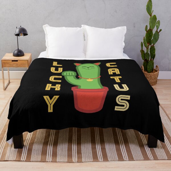 Item preview, Catus Lucky Cat and Cactus Pun designed and sold by Funful.