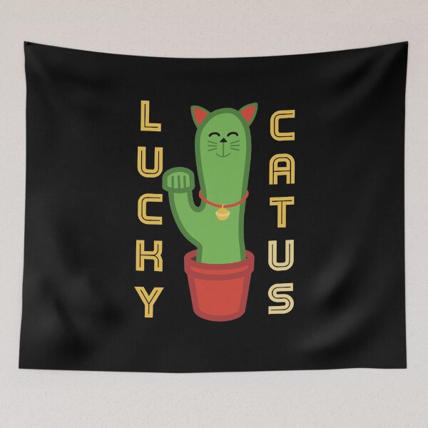 Item preview, Catus Lucky Cat and Cactus Pun designed and sold by Funful.